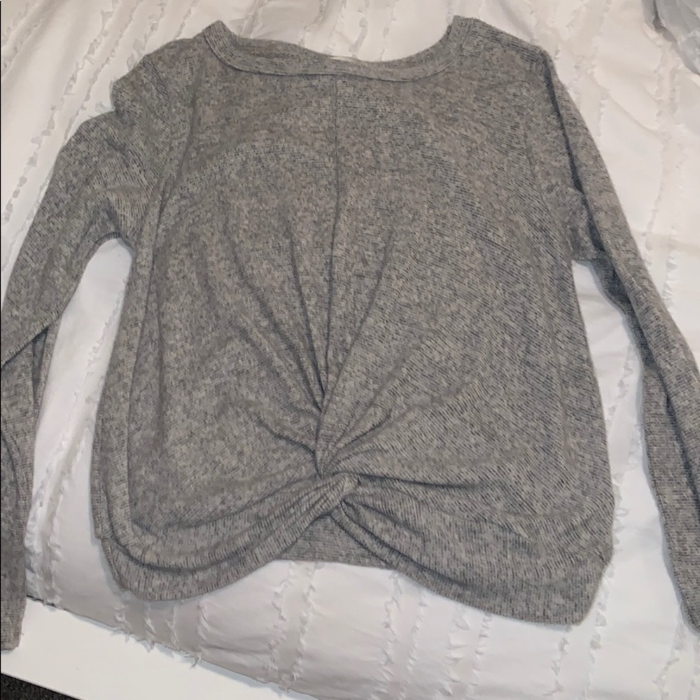 Grey long sleeve soft shirt